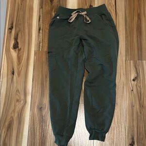Figs Olive Green Track Pants